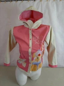 Kids Slicker Jacket/Rain Coat Small - Medium Beauty & the Beast Belle pink Rose - Picture 1 of 7