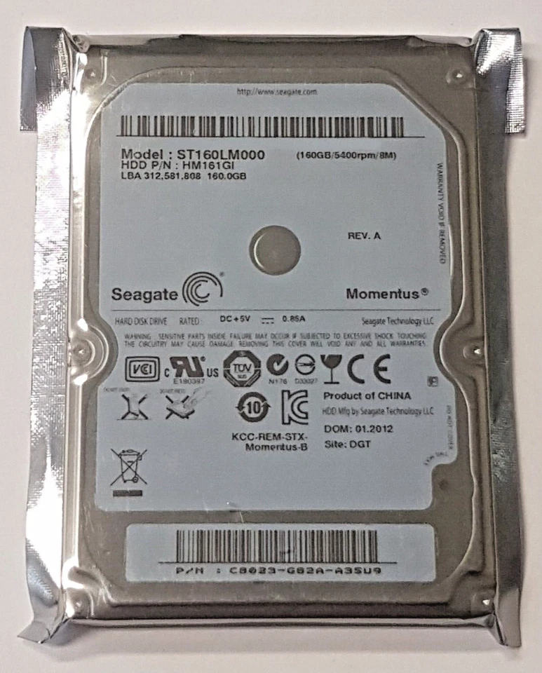 160 GB SATA Seagate ST160LM000 5400rpm 8MB HDD 2,5 " Internal Hard Drive New - Image 1 of 1