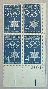 US Stamps Scott # 1146 Winter Olympics Plate Block MNH - Picture 1 of 1