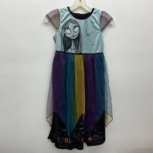 NIGHTMARE BEFORE CHRISTMASGirl's 8M Halloween Sally Satinet & Tulle Nightgown - Picture 1 of 7
