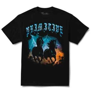 T-shirt nera da uomo PRIMITIVE Storm Boxy pesante - Foto 1 di 1