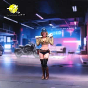 Diorama Resin 1/18 Racing Mechanic Girl Miniature Doll Painted Car Toy Doll JTWG - Picture 1 of 7