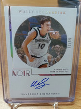 /99 Wally Szczerbiak 2022/23 Panini Noir Snapshot Signatures Auto on-card