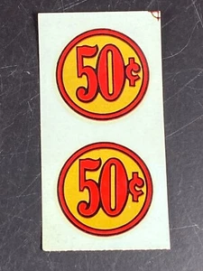 Gumball Vending Machine 50 Cent Decal waterslide candy peanuts Vintage - Picture 1 of 8