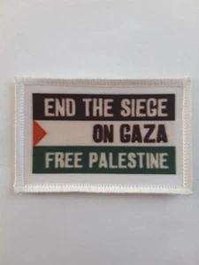 Free Palestine 3" Sublimation Patch Badge End the Siege on Gaza Protest Patch - Picture 1 of 1