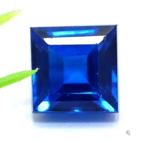 Certified Gemstone 38 Ct Natural Flawless Blue Sapphire Princess Cut Loose - Picture 1 of 9