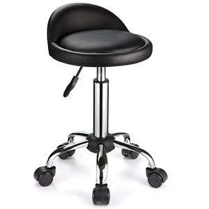 Swivel Rolling Stool with Wheels Height Adjustable Stool Drafting Chair with ... - Picture 1 of 7