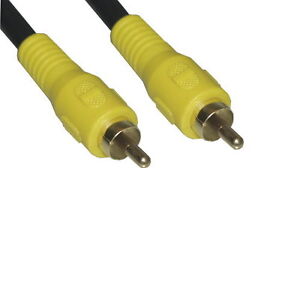 6Ft,12Ft,25Ft,50Ft Premium RCA Composite Video Cable Cord Gold Plated Connector