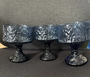 Lenox Hand Blown Impromptu Blue Champagne Glasses Lot 3 - Picture 1 of 6