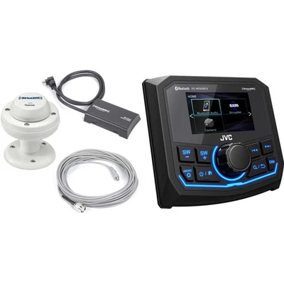 JVC Marine Weatherproof Radio with Satellite Radio Tuner & Marine Antenna - Image 1 of 4