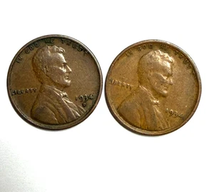 1934P und 1934D Lincoln Wheat Cents sehr schöne Münze 1125 - Bild 1 von 1