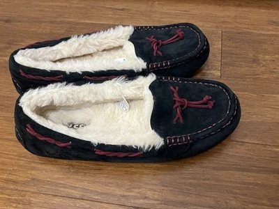 UGG Negro Brett Zapatillas Mocasines Zapatos 1005531 Forro de Piel de Oveja W9US 7UK 40EU Foto 1 de 4