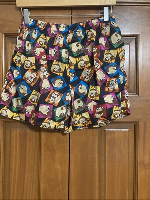 Vintage Looney Tunes Mania 1995 Silk Mens Large Sleep Boxer Shorts Made In USA - Image 1 of 4