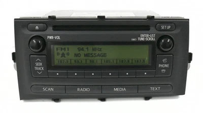2012-2014 Toyota Prius Radio AM FM Single CD Bluetooth Ready 86120-52D10 - 518C1 - Image 1 of 4