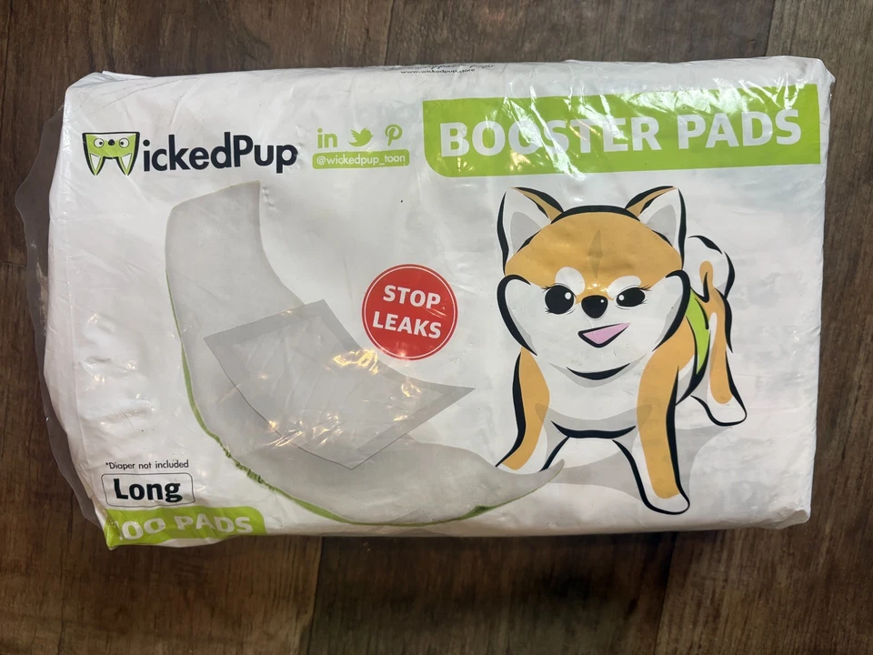WICKEDPUP Forros de pañales para perros Almohadillas de refuerzo para perros 87 ct-Long Stop Fugas *Bolsa abierta Foto 1 de 3