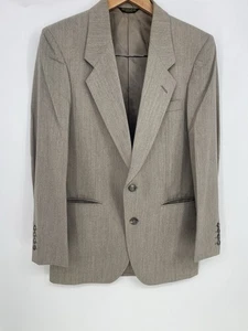 Vtg USA Strathmore Richman Mens 38R Tan Wool Sport Coat Blazer Jacket Bag 2 - Picture 1 of 8