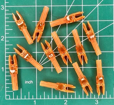 4mm G Nocks Orange Large Groove 12 pk. - Image 1 of 4