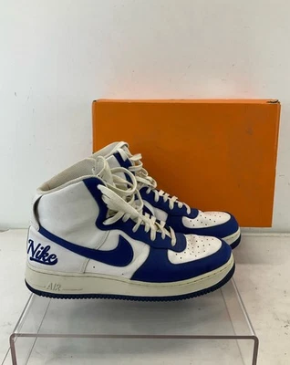 Nike Air Force 1 High '07 LV8 EMB Dodgers White & Blue Lace-Up Sneakers Size 11 - Image 1 of 4