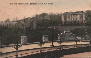Bishop's Palace And Crescent Cobh Cork Ireland Postcard (Embossed 6 The Crescent - Picture 1 of 2