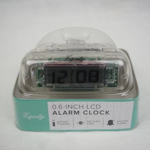 Equity See Though Clear Case Digital Battery Alarm Clock with 0.6'' LCD Display - Picture 1 of 9