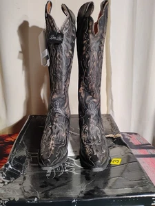 Dan Post Hallie Las 15 schwarz Dist O-Lay Snip modische Stiefel 8,5. Dp4027 - Bild 1 von 11