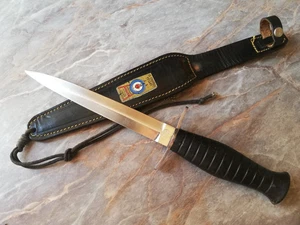 VTG RARE 1960S FRENCH RED BERET ROUGE COMMANDO LEGION DAGGER SWORD INOX KNIFE - Picture 1 of 14