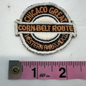 Vintage CHICAGO GREAT WESTERN RAILROAD Corn Belt Route Train Railway Patch - Picture 1 of 2