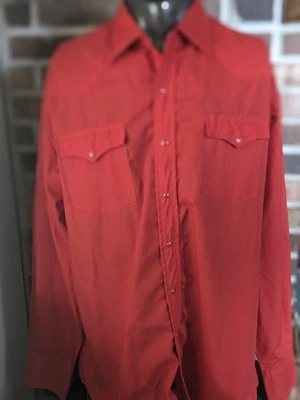 Camisa De Colección Western Wear Roebucks Sears Perla A Presión Vaquera Roja XL Rodeo Rancher  Foto 1 de 4