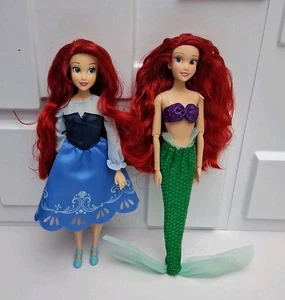 Disney Store London The Little Mermaid Ariel Doll Set Of 2  - Picture 1 of 9