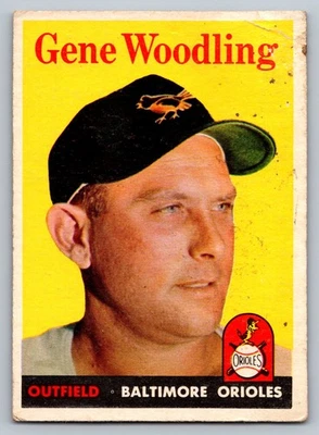 1958 Topps #398 Gene Woodling Baltimore Orioles Foto 1 de 3