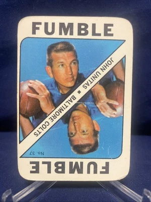 1971 Topps Game Card Baltimore Colts # 37 Johnny Unitas - Image 1 of 2