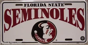 NCAA Aluminum License Plate Florida State Seminoles NEW - Picture 1 of 1
