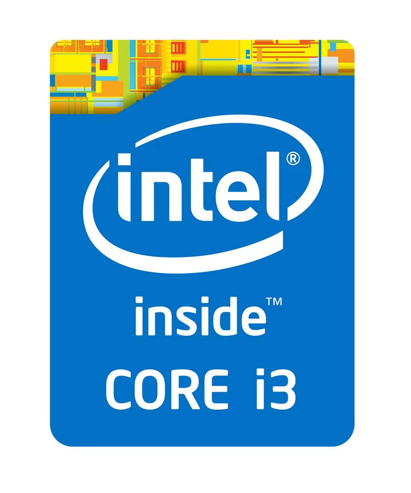 50PCS  Intel Core i3 Blue Sticker Case Badge Genuine USA Lot Wholesale OEM - Image 1 of 1