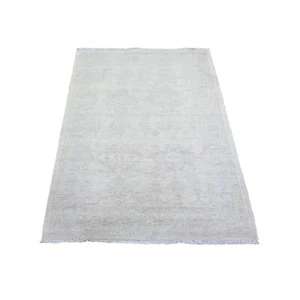 3'1"x4'10" White Wash Peshawar Wool Hand Knotted Oriental Rug G73679 - Picture 1 of 6