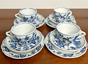 12 pc Blue Danube Japan Demitasse Espresso Cups & Saucers 5" & 4" Set of 4 - Picture 1 of 18