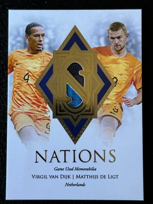 Futera 2024 Nostalgia World Football Unique Nations Netherlands Van Jijk De Ligt - Image 1 of 2