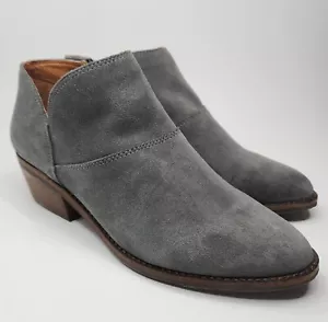 Lucky Brand Fryna graue Damen-Stiefelette Leder Wildleder Obermaterial und runde Spitze Bootie - Bild 1 von 9