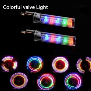 2pc LED Bike Bicycle Wheel Tire Valve Cap Spoke Neon Light Lamp Accessories RC - Picture 1 of 11