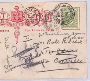 GB SCHOTTISCHE INSELN Karte ORKNEY Stromness Forwarded Lanark Schottland 1909 ZJ25 - Bild 1 von 8