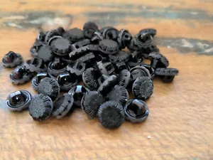 ♥No.148-old glass buttons new blonz 25 pieces black 11 mm ♥ - Picture 1 of 1
