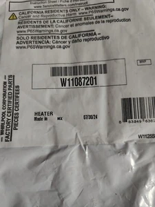 New W11087201 Whirlpool Heater OEM W11087201 - Picture 1 of 3