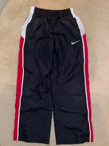 Boys Black Nike Windbreaker Sweatpants Lined Size Small "EUC" - Picture 1 of 5