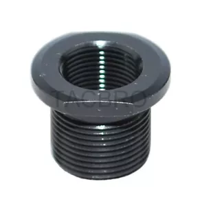 NEU Schwarz Stahl Mündung Gewinde Adapter konvertieren 1/2x28 TPI in 5/8x24 TPI mit Waschmaschine - Bild 1 von 4