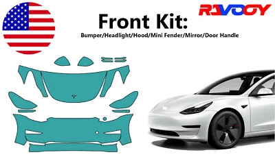 For Tesla Model 3 2017-2023 Front Paint Protection Film PreCut Kit PPF - Image 1 of 4