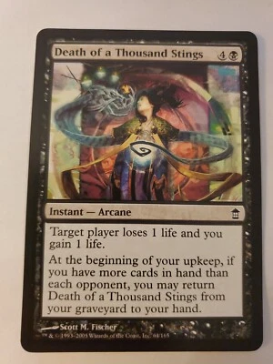 MTG Magic The Gathering Card Death of a Thousand Stings Instant Arcane Black Sav - Image 1 of 2