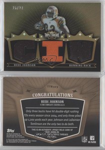 2007 Topps Triple Threads Relics Sepia /27 Rudi Johnson #TTR103