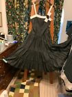 vintage John Charles party,prom,wedding  14 in black  with WTH white trim,staps