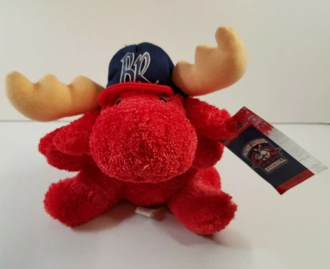 Rocky Bluewinkle Red? Wilmington Blue Rocks Plush Stuffed Moose Beanie MiLB  Tag Cover