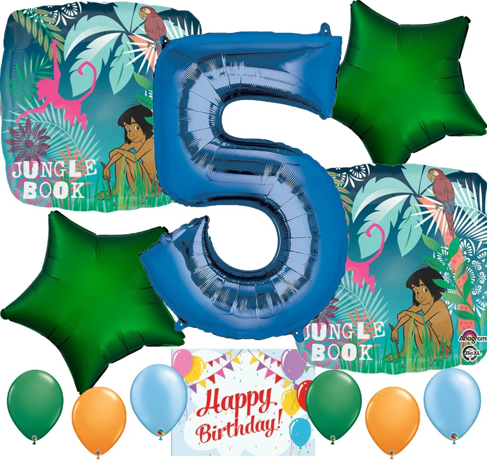Книга джунглей вечеринки расходные материалы воздушный шар украшение комплект для 5-й день рождения - Изображение 1 из 1