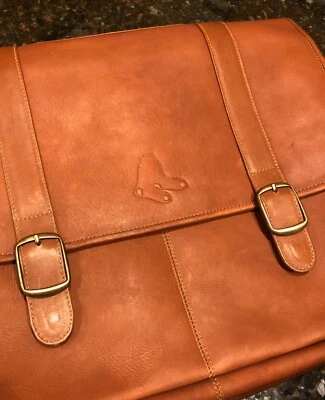 Maletín/estuche de computadora Red Sox 100 % cuero genuino - nuevo sin etiquetas Foto 1 de 4